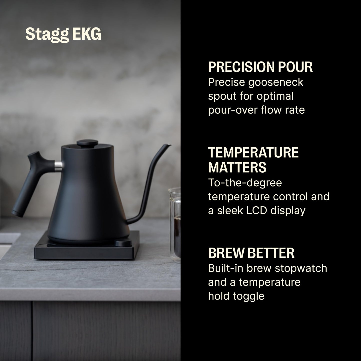 Fellow Stagg EKG Electric Gooseneck Kettle - Matte Black