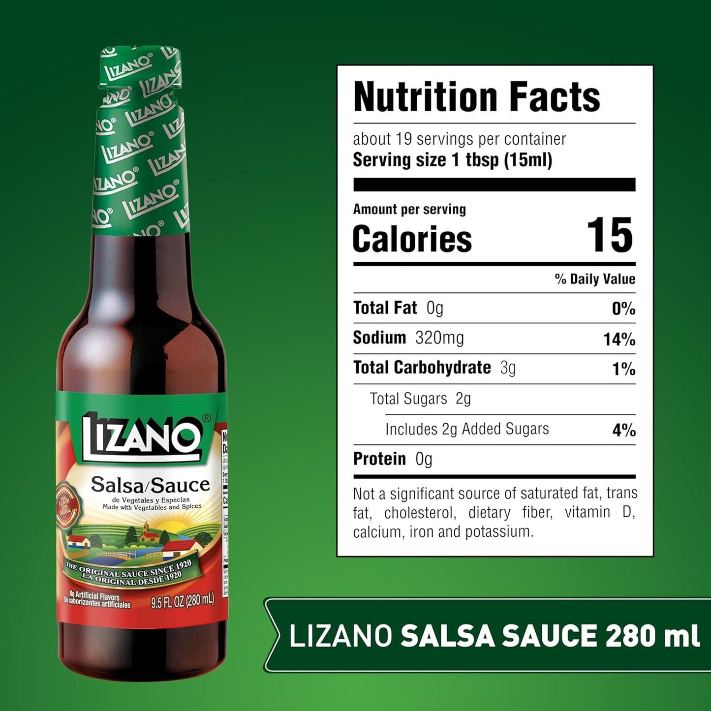 Lizano Salsa Sauce With Vegetables and Spices, 9.46 fl oz (Pack of 2)