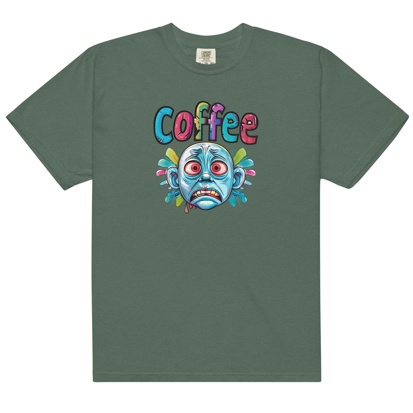 Coffee Craving Cartoon Face Unisex T-Shirt