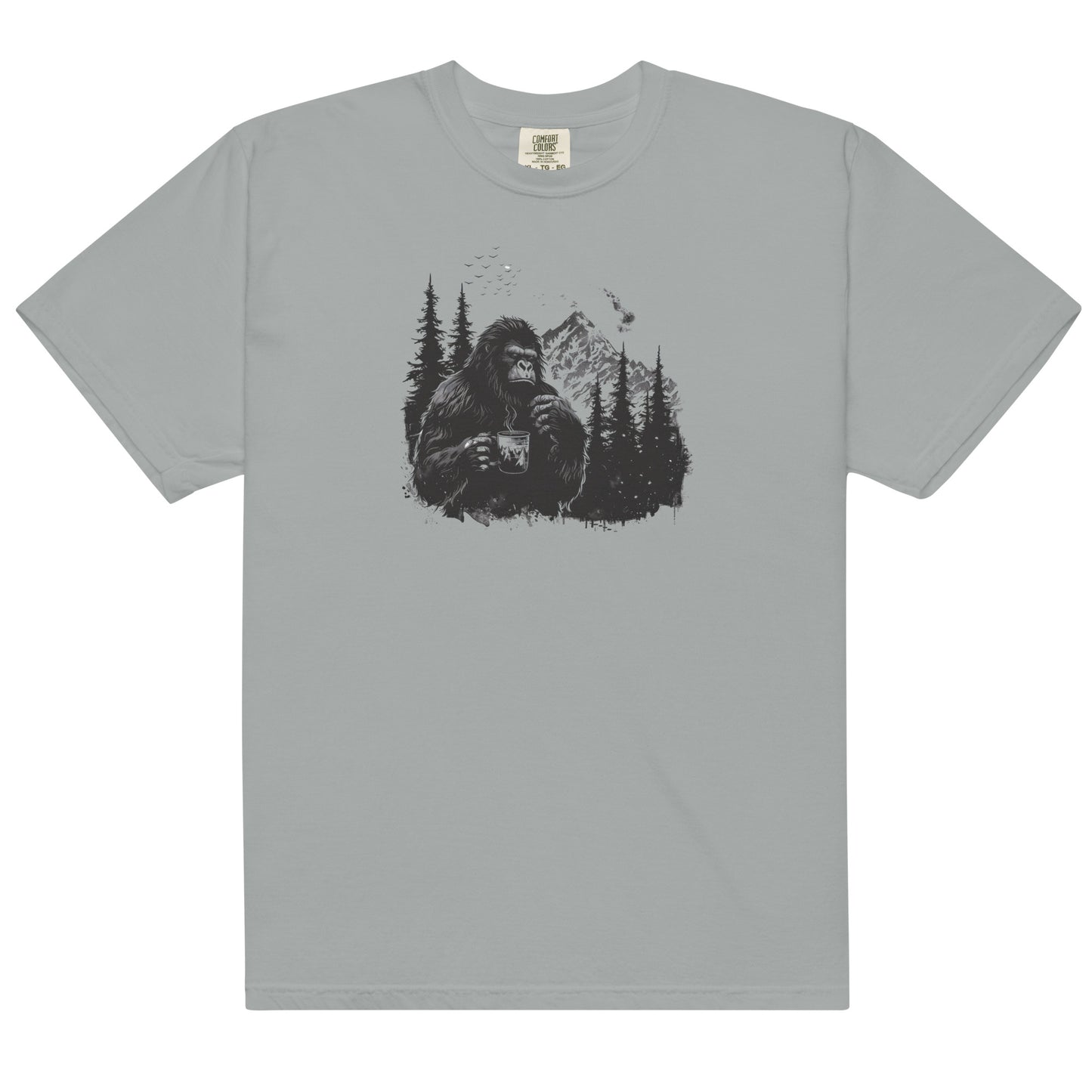 Bigfoot Drinking Coffee Unisex T-Shirt – Brewed for Adventure Seekers