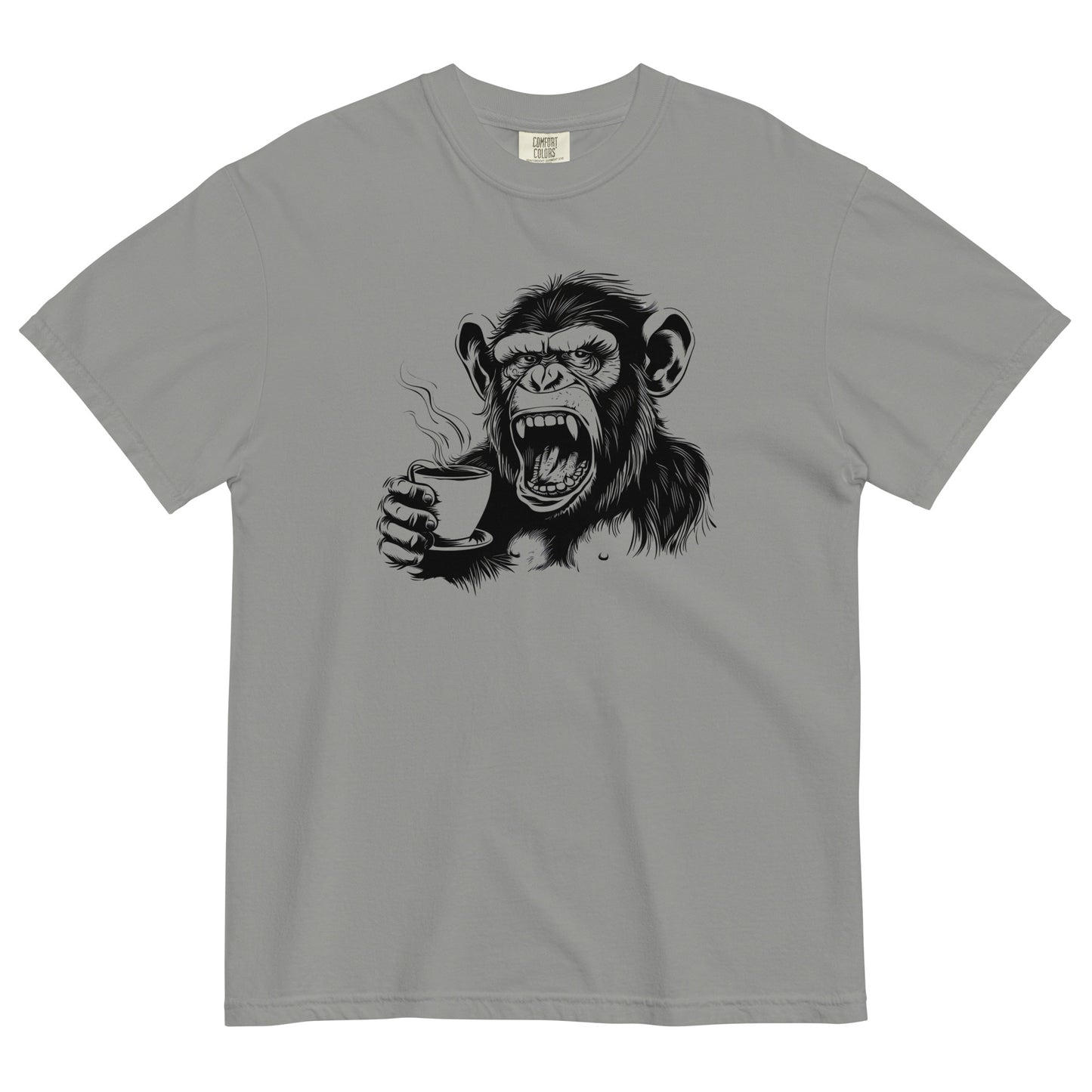Gorilla Drinking Coffee Unisex t-shirt