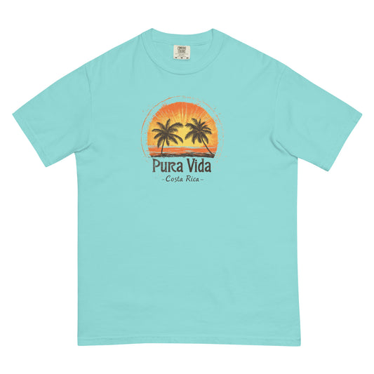 Pura Vida T-Shirt – Costa Rica Retro Sunset Design