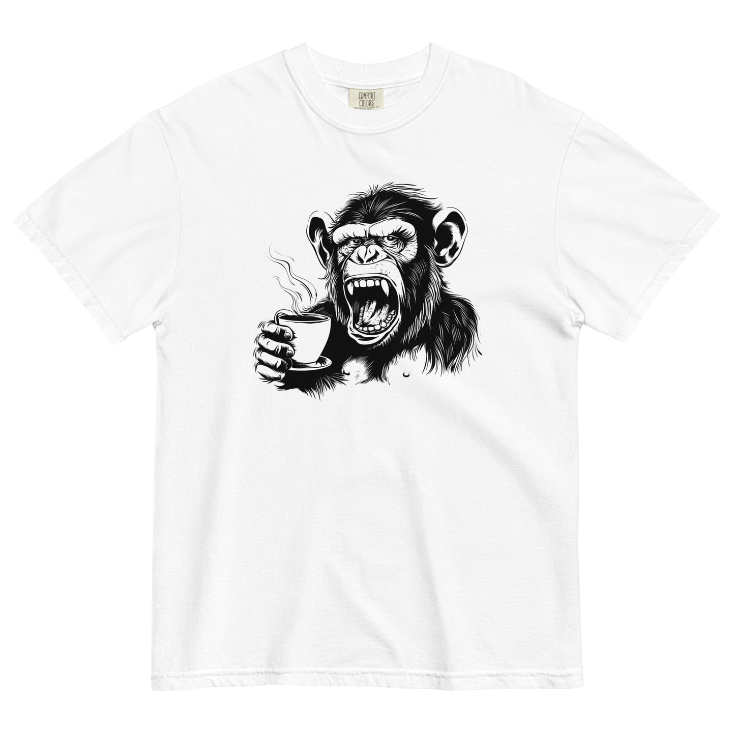 Gorilla Drinking Coffee Unisex t-shirt
