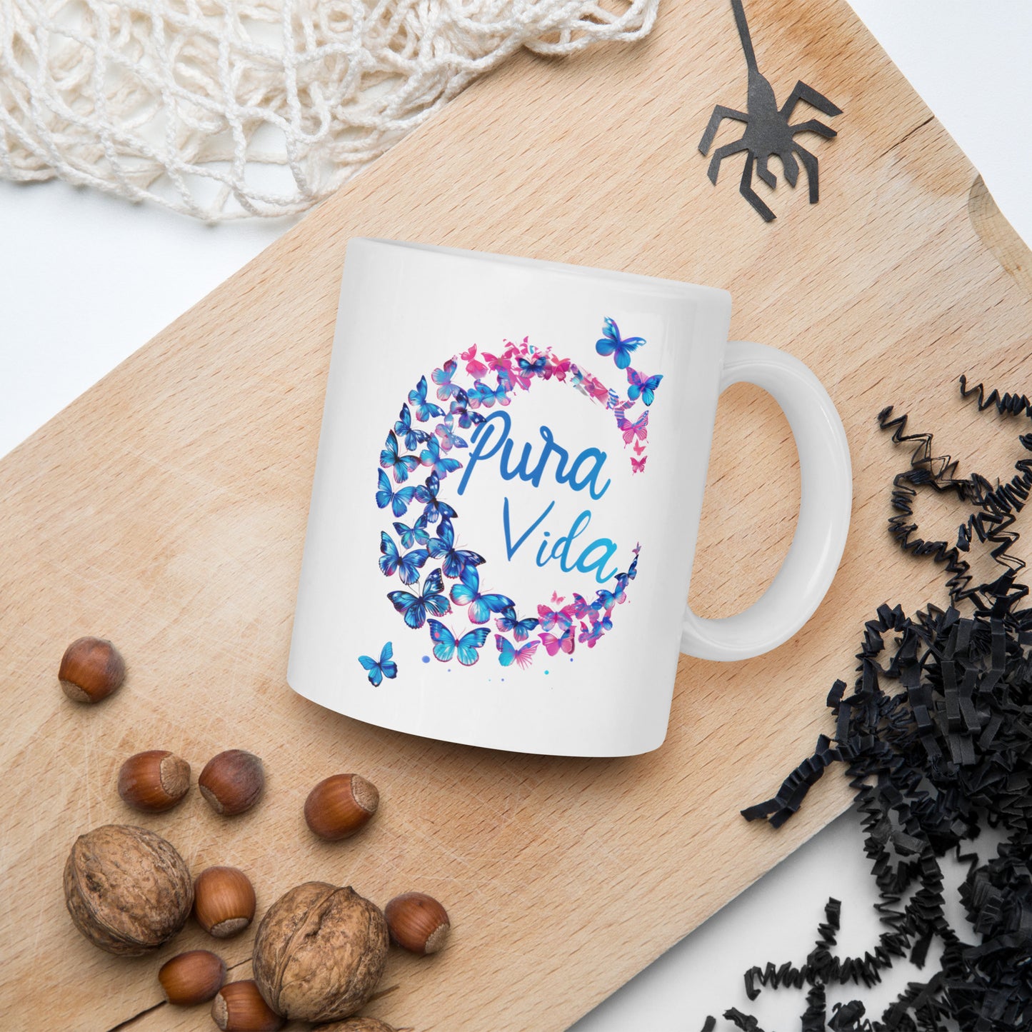 Pura Vida Costa Rica Butterfly Coffee Mug