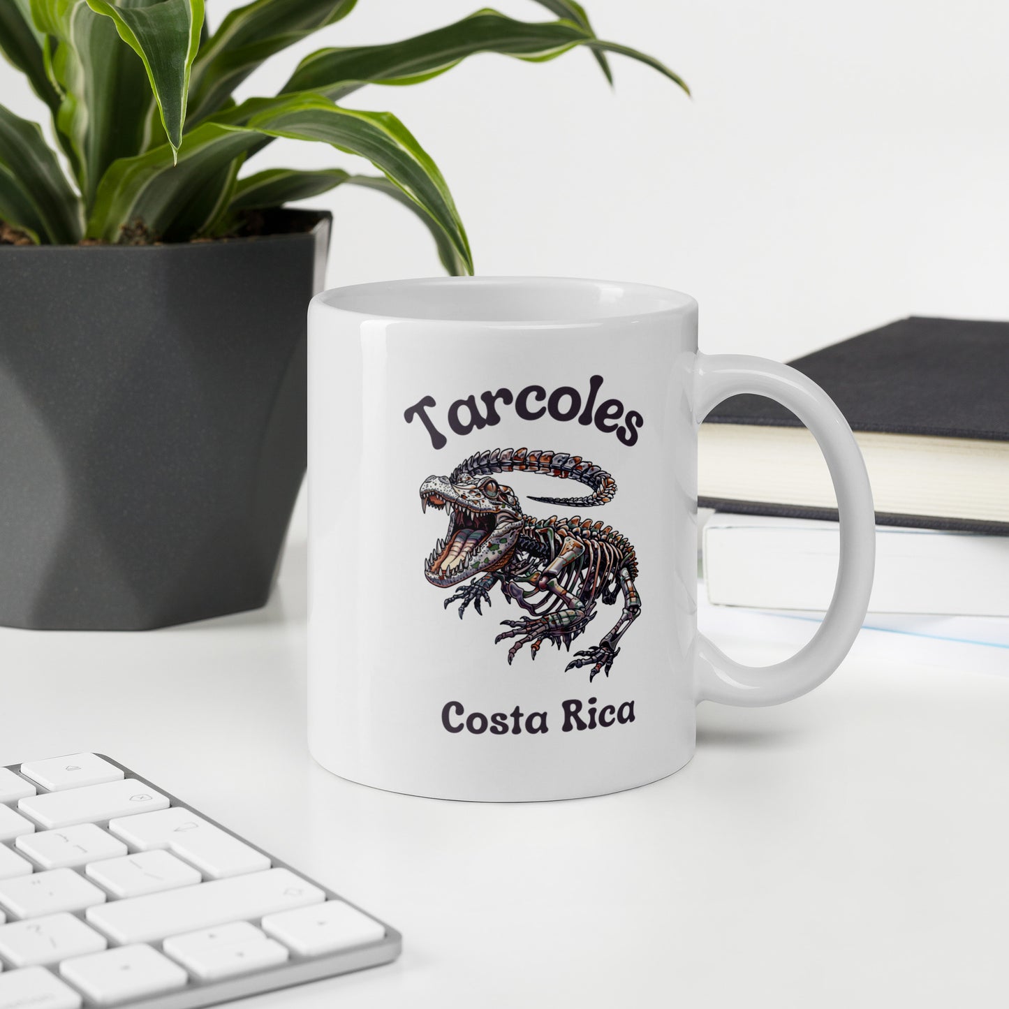 Costa Rica Crocodiles - White glossy mug