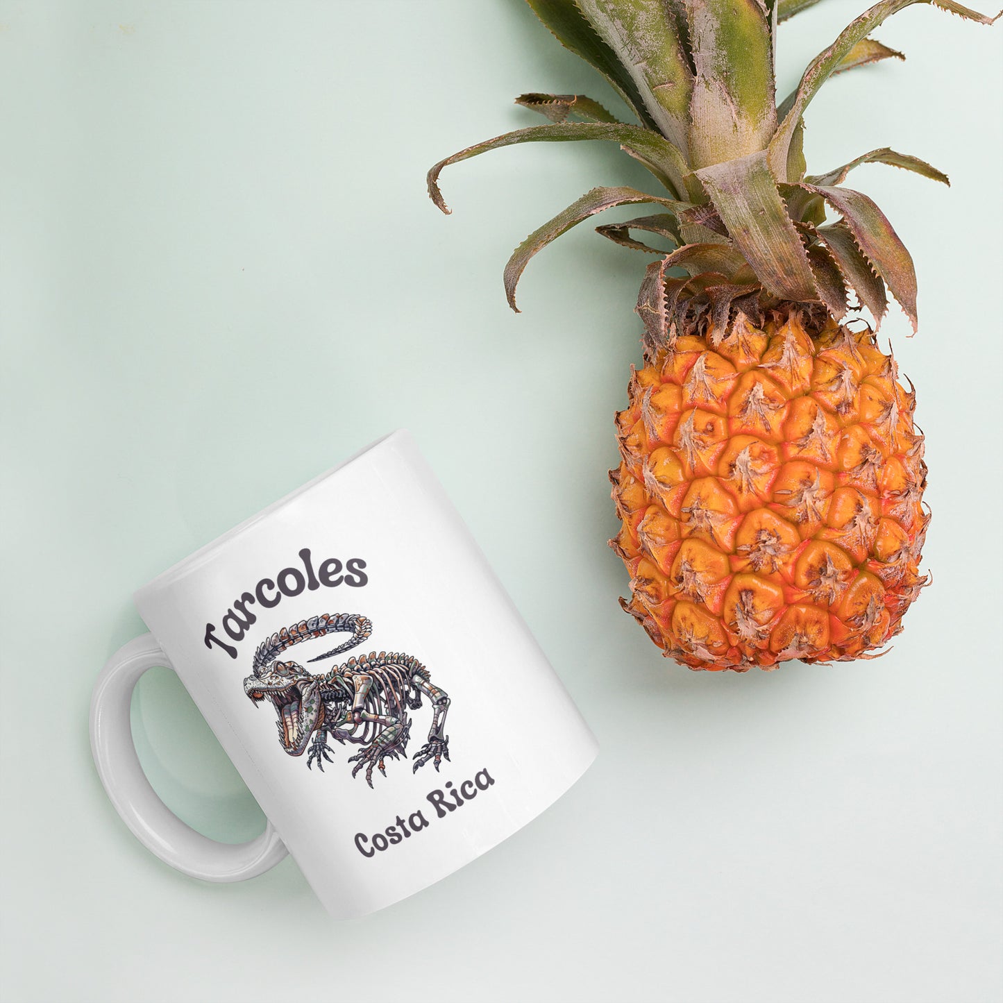 Costa Rica Crocodiles - White glossy mug