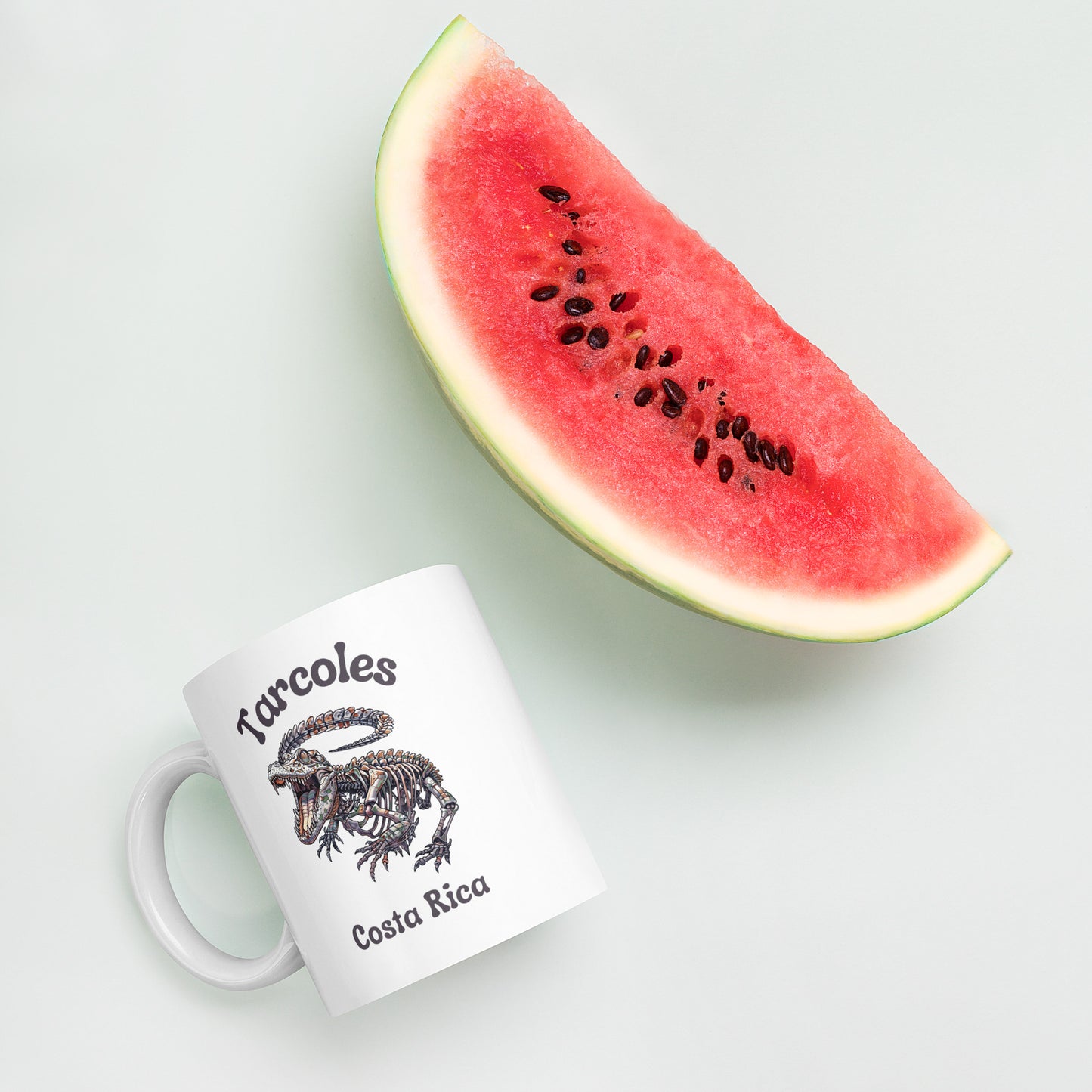 Costa Rica Crocodiles - White glossy mug