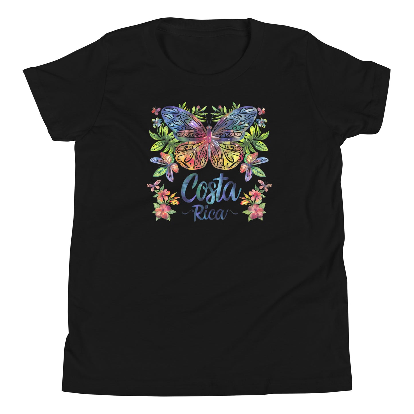 Costa Rica Colorful Butterfly Kids T-Shirt