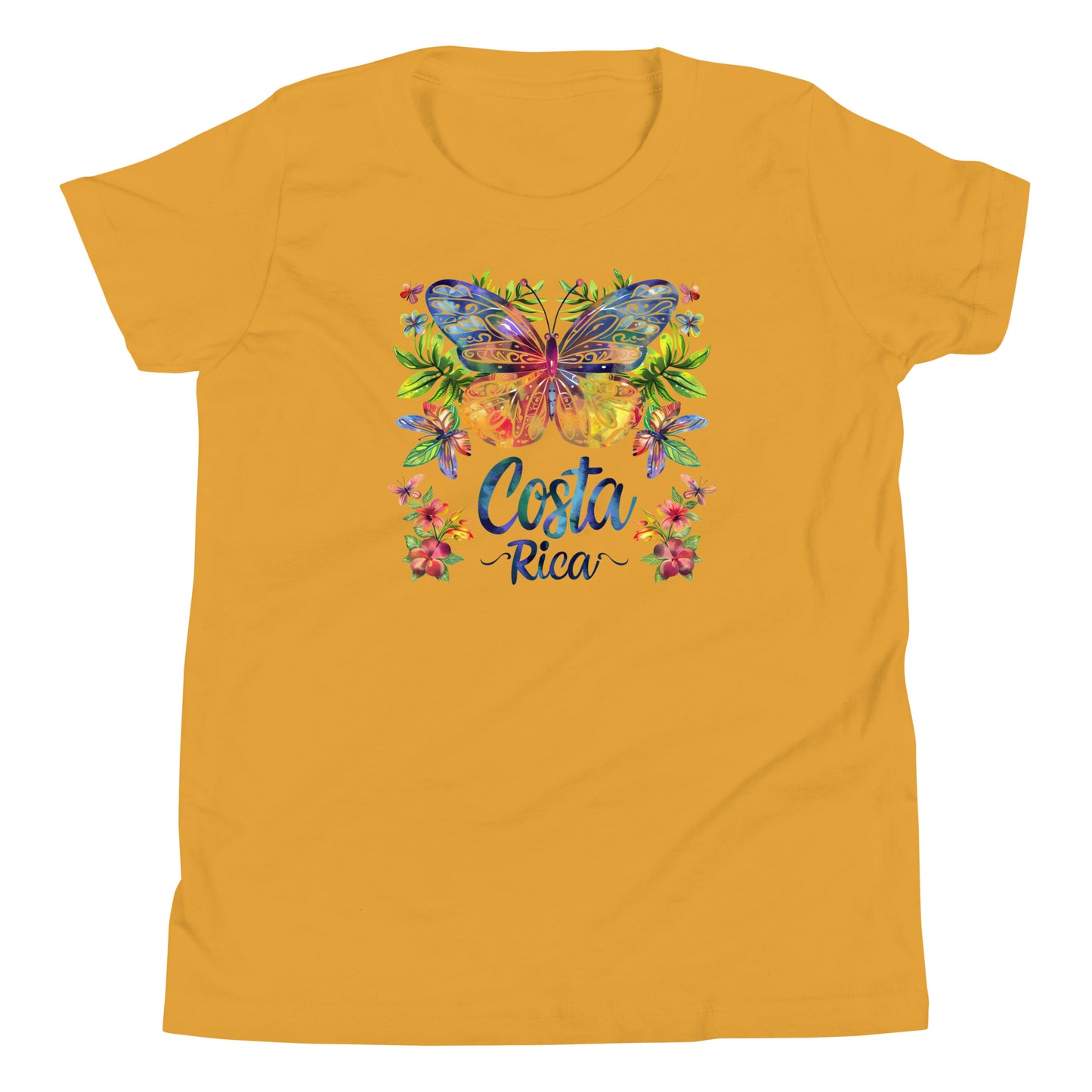 Costa Rica Colorful Butterfly Kids T-Shirt