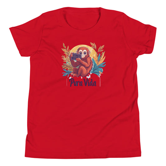 Pura Vida Monkey Photographer Tee: Capture the Wild Moments