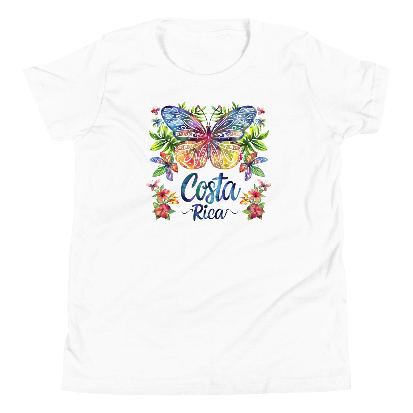 Costa Rica Colorful Butterfly Kids T-Shirt