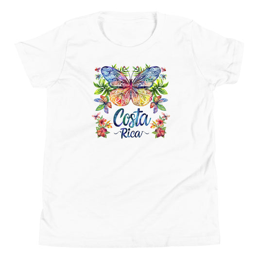 Costa Rica Colorful Butterfly Kids T-Shirt